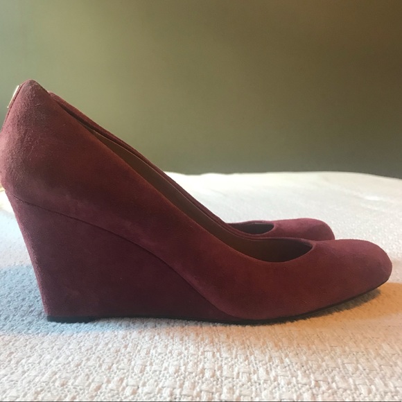 Coach Rileigh Burgundy Wedges size 8 NWT - Picture 5 of 8